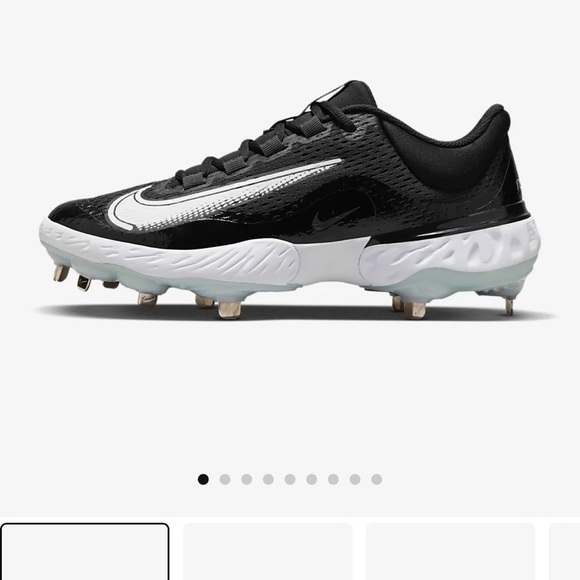 Nike Black and White metal baseball cleats Lightweight Mesh - Picture 4 of 8